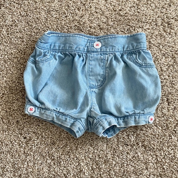Gymboree baby girl light wash denim shorts size 3-6 months - Picture 1 of 5